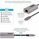 StarTech US1GC30B2 USB-C to Ethernet Adapter - 10/100/1000 Mbps - Space Gray