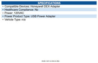 Honeywell USB-WALL-CHARGER-U USB wall changer, US plug, micro USB