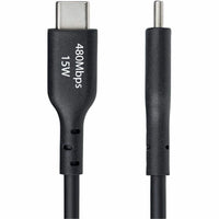 StarTech USB2AC1FTBK 1ft (30cm) USB-A to USB-C Charging Cable, Charge & Sync