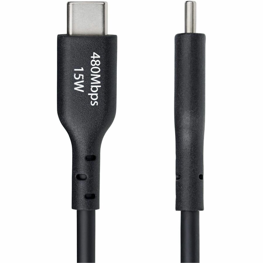 StarTech USB2AC1FTBK 1ft (30cm) USB-A to USB-C Charging Cable, Charge & Sync
