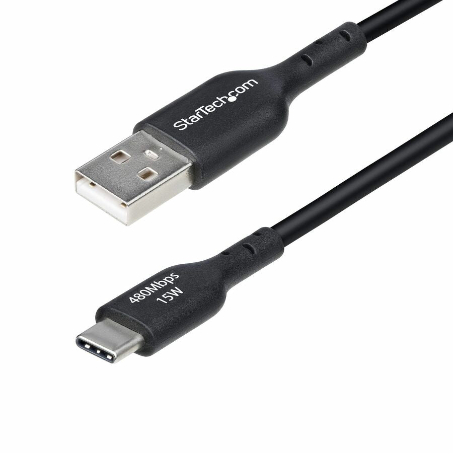 StarTech USB2AC3FBKE 3ft (91cm) USB-A to USB-C Charging Cable, Charge & Sync