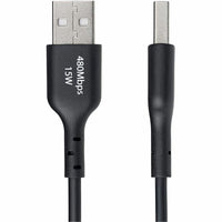 StarTech USB2AC3FBKE 3ft (91cm) USB-A to USB-C Charging Cable, Charge & Sync