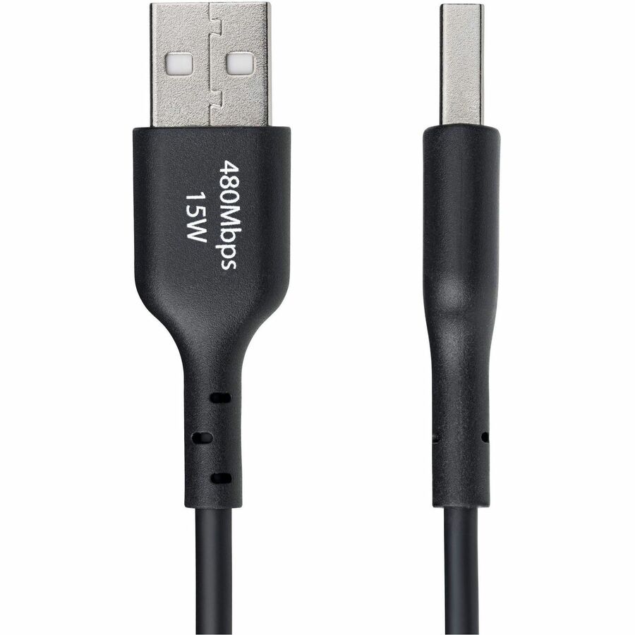 StarTech USB2AC3FBKE 3ft (91cm) USB-A to USB-C Charging Cable, Charge & Sync