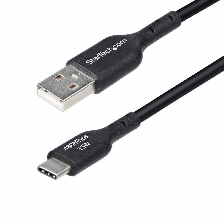 StarTech USB2AC6FBKE 6ft (1.8m) USB-A to USB-C Charging Cable, Charge & Sync