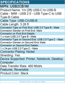 StarTech USB2CB1M USB C to USB B Printer Cable - 3 ft / 1m - USB C Printer Cable
