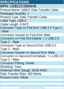 StarTech USB2CC3MWHE 3m (9.8ft) White USB-C Charging Cable, USB 2.0