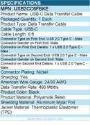 StarTech USB2CC6FBKE 6ft (1.8m) USB-C Charging Cable, USB 2.0 Type-C