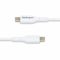 StarTech USB2CC6FWHE 6ft (1.8m) White USB-C Charging Cable, USB 2.0 Type-C