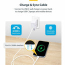 StarTech USB2CC6FWHE 6ft (1.8m) White USB-C Charging Cable, USB 2.0 Type-C