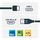 StarTech USB2CUB1M USB C to Micro USB Cable - 3 ft / 1m - USB 2.0 Cable
