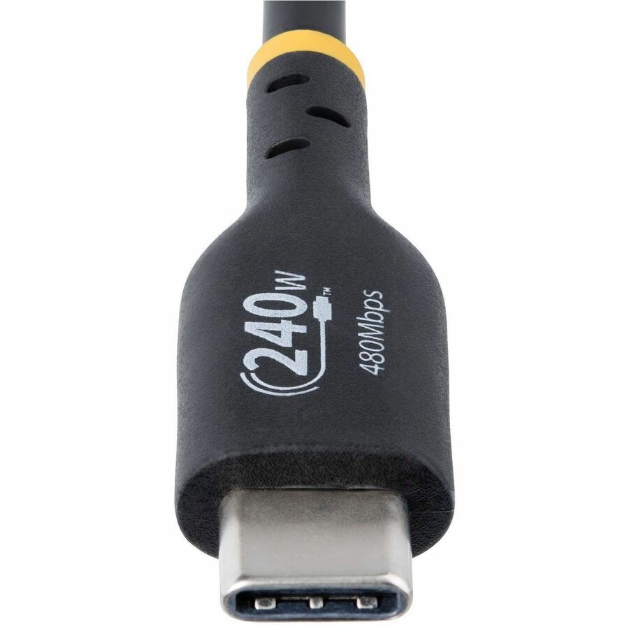 StarTech USB2EPR13F 13ft USB-C Charging Cable, USB-IF Certified - Black