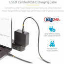 StarTech USB2EPR13F 13ft USB-C Charging Cable, USB-IF Certified - Black