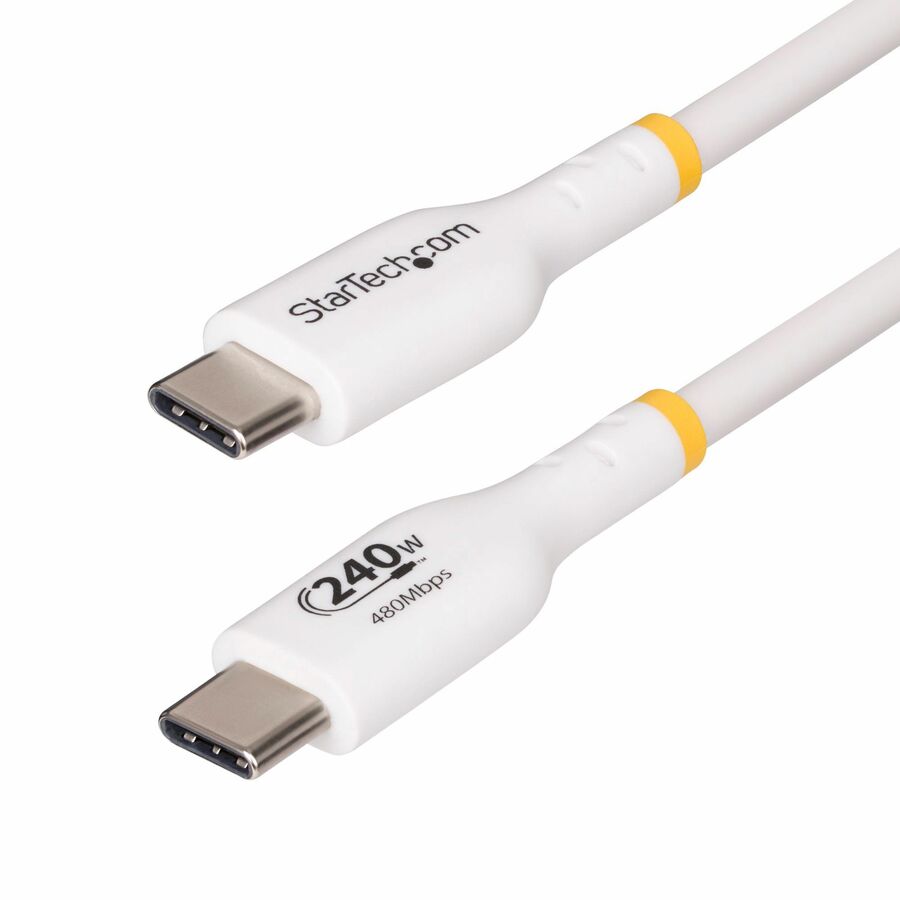 StarTech USB2EPR13FW 13ft White USB-C Charging Cable, USB-IF Certified