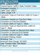 StarTech USB2EPR6F 6ft USB-C Charging Cable, USB-IF Certified USB C Cable