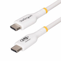StarTech USB2EPR6FW 6ft White USB-C Charging Cable, USB-IF Certified USB C Cable