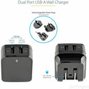 StarTech USB2PACBK Travel USB Wall Charger - 2 Port - Universal Travel Adapter