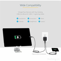 StarTech USB2PACUBK 2 Port USB Wall Charger, 17W  (2.4A & 1A port) - Black