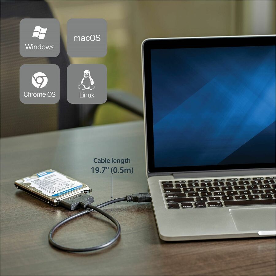 StarTech USB312SAT3CB USB 3.1 (10Gbps) Adapter Cable for 2.5"SATA SSD/HDD Drives