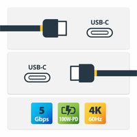 StarTech USB315C5C6 6 ft (1.8m) USB C to USB C Cable, 5A 100W PD 3.0