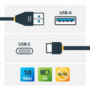 StarTech USB31AC1M 3 ft USB to USB C Cable - USB 3.1 (10Gpbs) - Black