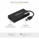 StarTech USB32HD4K USB 3.0 to Video Adapter, 4K 30Hz UH - Black