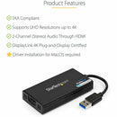 StarTech USB32HD4K USB 3.0 to Video Adapter, 4K 30Hz UH - Black