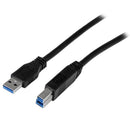 StarTech USB3CAB2M 6 ft Certified SuperSpeed USB 3.0 (5Gbps) A to B Cable - M/M