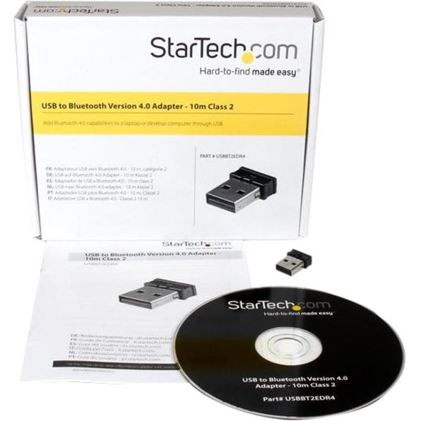 StarTech USBBT2EDR4 Mini USB Bluetooth 4.0 Adapter - External