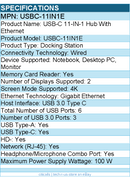 Plugable USBC-11IN1E 11in1 USBC Hub, 100W USBC Passthrough - Docking Station
