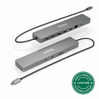 Plugable USBC-11IN1E 11in1 USBC Hub, 100W USBC Passthrough - Docking Station