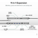 Plugable USBC-11IN1E 11in1 USBC Hub, 100W USBC Passthrough - Docking Station