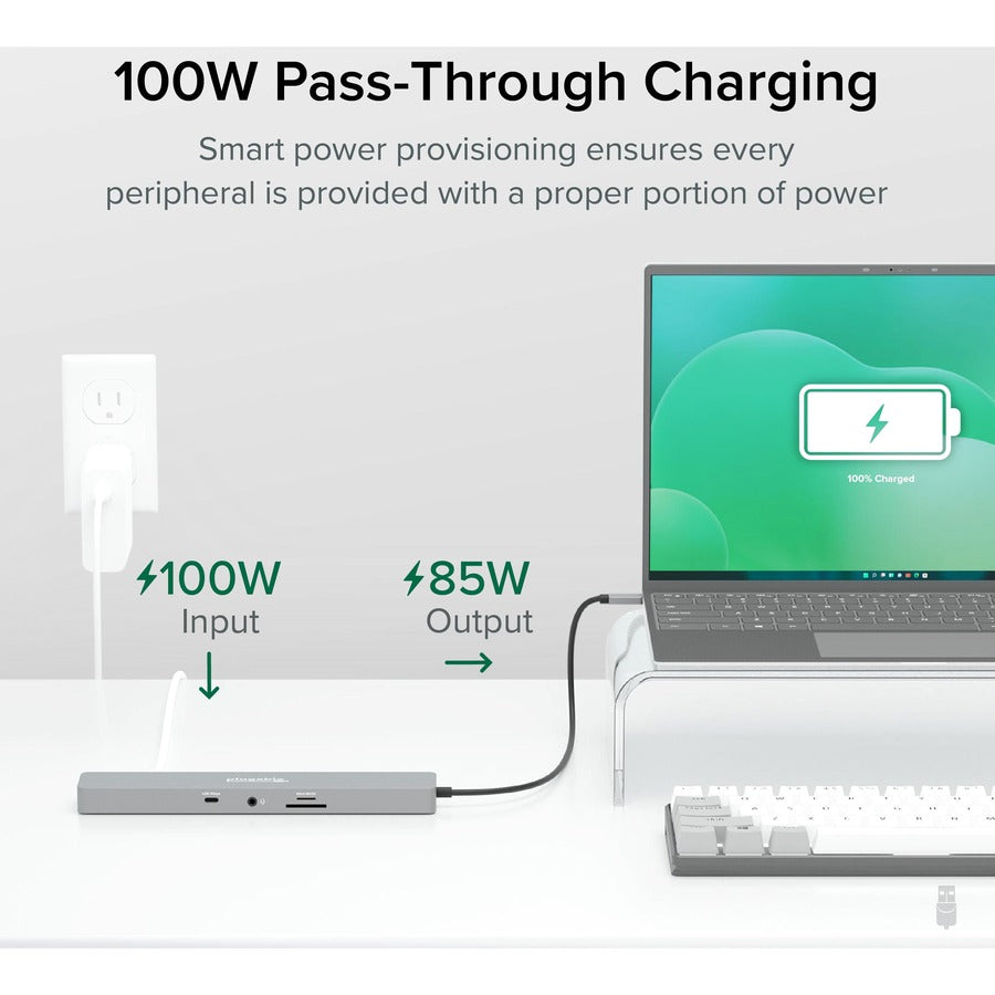 Plugable USBC-11IN1E 11in1 USBC Hub, 100W USBC Passthrough - Docking Station
