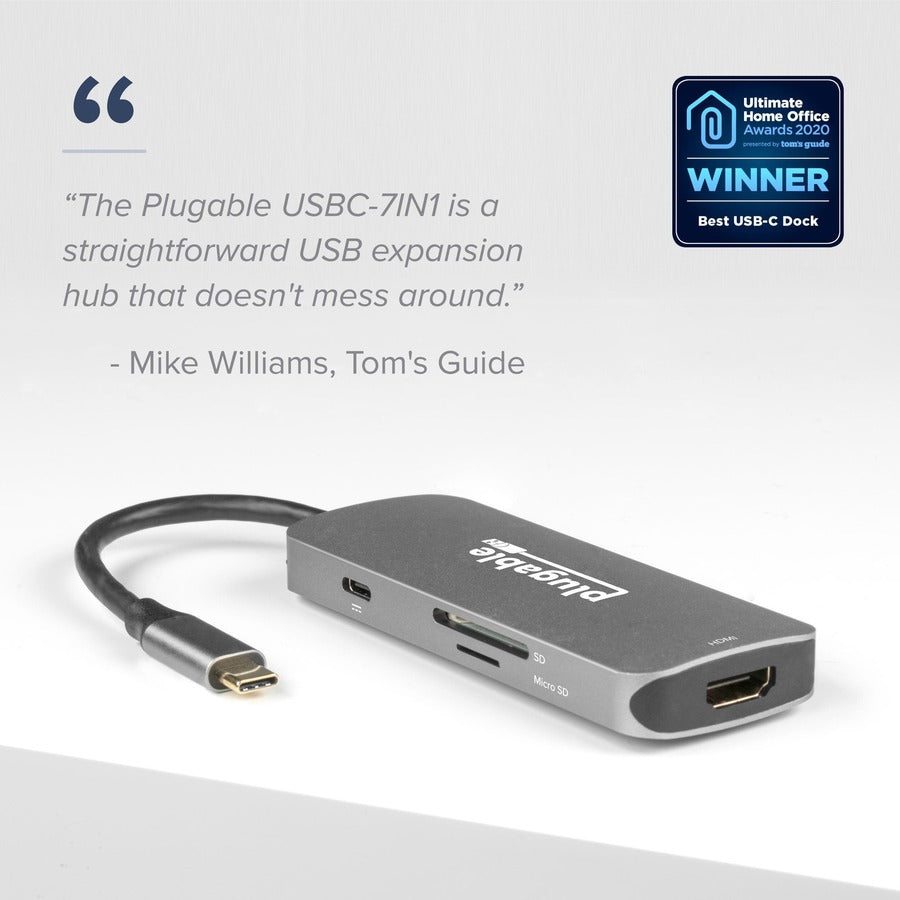 Plugable USBC-7IN1 USBC Hub 7in1 - USB 3.0 Type C - Docking Station