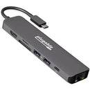 Plugable USBC-7IN1E 7-in-1 USB C Hub Multiport Adapter with Ethernet