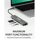 Plugable USBC-7IN1E 7-in-1 USB C Hub Multiport Adapter with Ethernet
