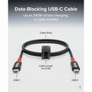 Plugable USBC-CC1M USB C to USB C Cable, Data Blocker Charge Only Cable