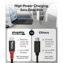 Plugable USBC-CC1M USB C to USB C Cable, Data Blocker Charge Only Cable
