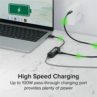 Plugable USBC-E2500PD USB C to Ethernet Adapter 2.5Gb w 100W USB-C PD Charging