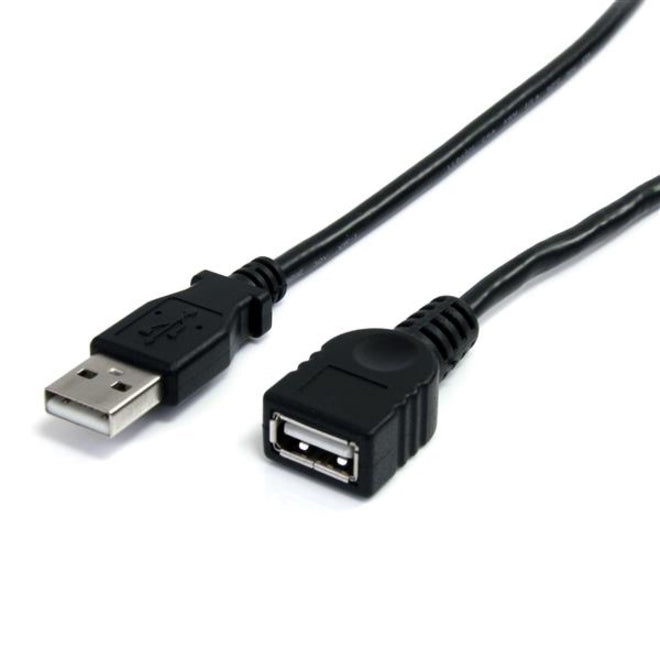 StarTech USBEXTAA10BK 10 ft Black USB 2.0 Extension Cable A to A - M/F