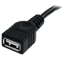 StarTech USBEXTAA10BK 10 ft Black USB 2.0 Extension Cable A to A - M/F