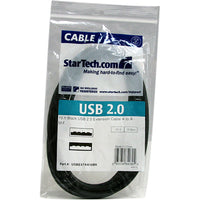 StarTech USBEXTAA10BK 10 ft Black USB 2.0 Extension Cable A to A - M/F