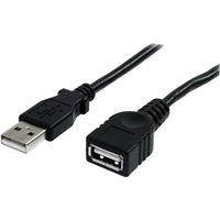 StarTech USBEXTAA6BK 6 ft Black USB 2.0 Extension Cable A to A - M/F - Black