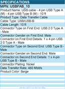 StarTech USBFAB_10 USB cable - 4 pin USB Type A (M) - 4 pin USB Type B (M)