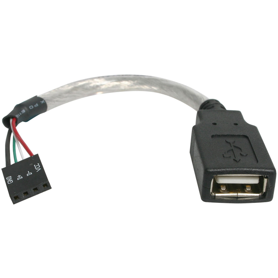 StarTech USBMBADAPT 6" USB A Female to USB Motherboard 4-Pin Header Adapter
