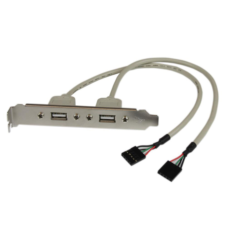 StarTech USBPLATE 2 Port USB A Female Slot Plate Adapter Retail