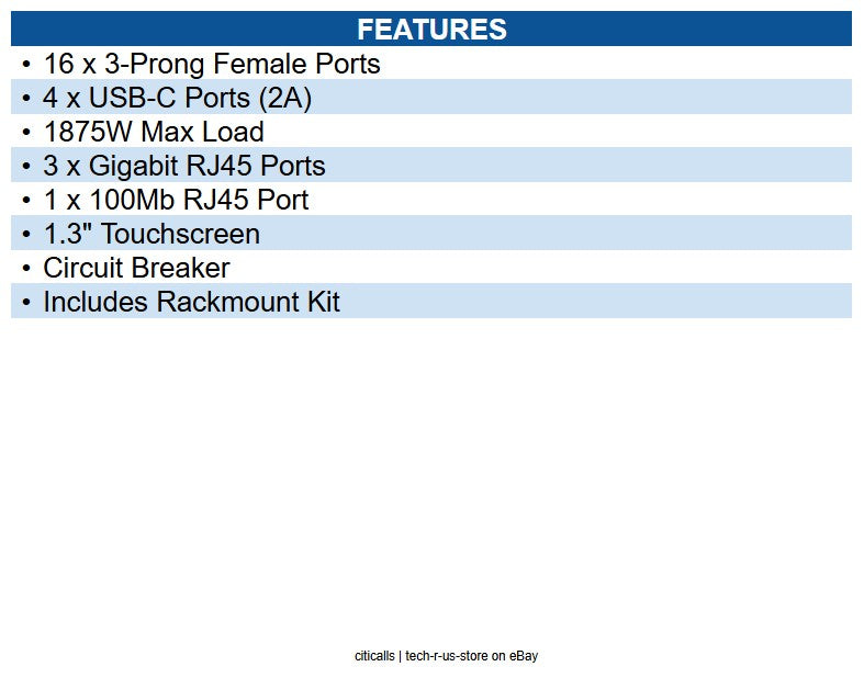 Ubiquiti Networks USP-PDU-PRO SmartPower PDU Pro 16 x AC Power