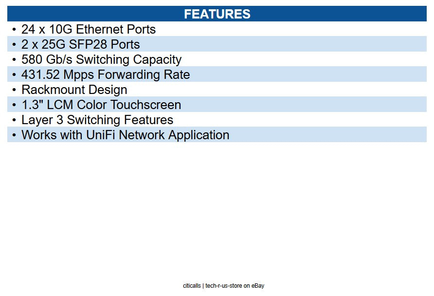 Ubiquiti USW-ENTERPRISEXG-24 Switch Enterprise XG 24 24-Port 10G Managed Network
