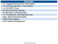 Ubiquiti Networks USW-PRO-MAX-16-POE Pro Max Layer 3 Switch 16 Ports Manageable