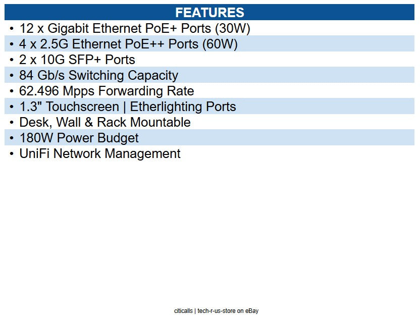 Ubiquiti Networks USW-PRO-MAX-16-POE Pro Max Layer 3 Switch 16 Ports Manageable