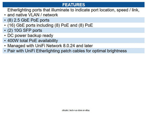 Ubiquiti USW-PRO-MAX-24-POE UniFi 24-Port Layer 3 Etherlighting Switch